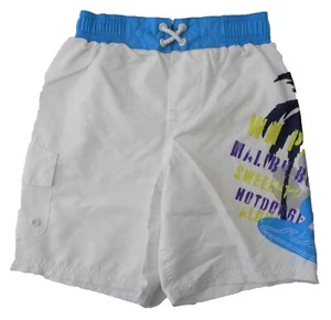 CARTER'S SWIMSUIT BOYS - SZ 3T WHITE - BOARD SHORTS SWIM - Picture 1 of 1