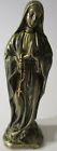  3 1/2" HIGH BEAUTIFUL STATUE of O.L. of LOURDES ~ in 2-TONE RESIN BRONZE  home 