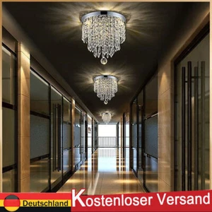 Kristall Deckenlampe LED Deckenleuchte Schlafzimmer Lampe Kronleuchter Lüster Mq - Bild 1 von 12