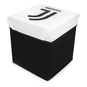 Sitzhocker Behälter Juventus Sitzbank Kofferraum Fußstütze 31x31x33cm Fußball - Bild 1 von 2