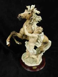 GIUSEPPE ARMANI FREEDOM 906 C MAN AND A HORSE LARGE SCULPTURE LTD.ED 18" - Picture 1 of 15