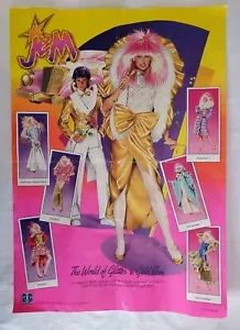 Jem & The Holograms Dolls "World of Glitter n Gold" Poster 1986 Hasbro 14X20 in - Picture 1 of 12