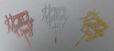 Topper de pastel del día de la madre (oro, rosa, plata) Foto 1 de 4