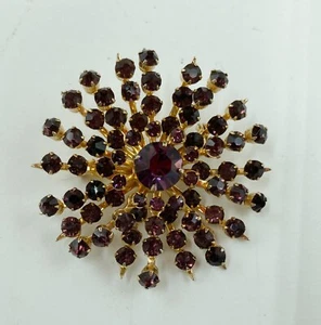 Vintage 1950er MCM Coro Starburst Brosche Pin 1-3/4 Zoll breit - Bild 1 von 4