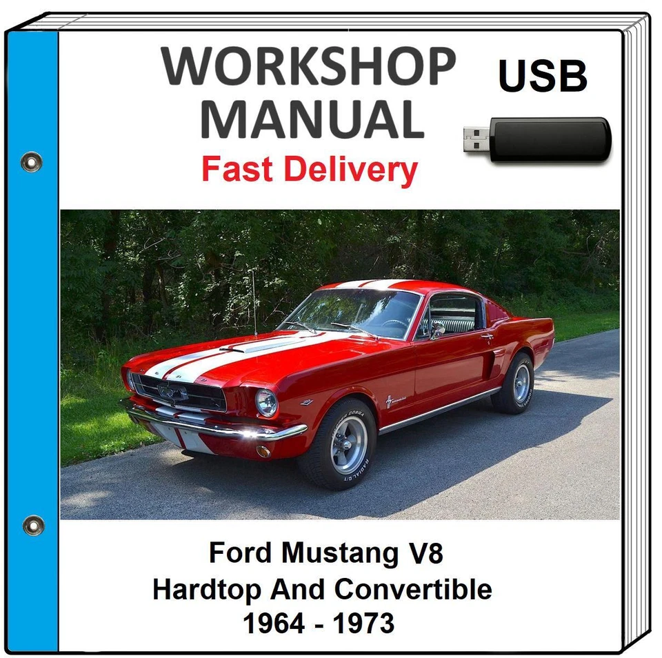 Ford Mustang V8 1964 1965 1966 1967 1968 servicio reparación taller manual usb Foto 1 de 1