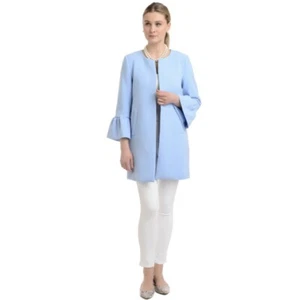 NWT Ann Taylor Factory Kelly Jacket With Gathered Sleeves Blue Women Size XL - Picture 1 of 11