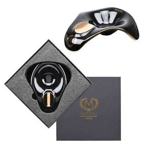 MYON PARIS ZIGARRENASCHENBECHER HUMIDOR 1 ABLAGE KERAMIK GOLD/SCHWARZ - Bild 1 von 2