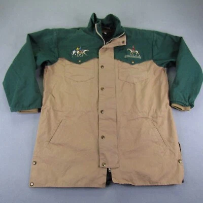 复古 Maverick Ranch 穿衣夹克男式大号棕褐色绿色帆布编舞谷仓外套 — 第 1/4 张图片