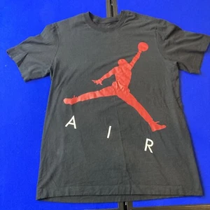 Nike Air Jordan Shirt Adult Medium Black Short Sleeve 23 Jumpman - Picture 1 of 7