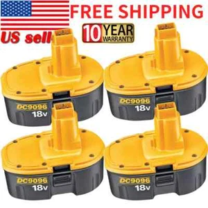 4 PACK 18V For Dewalt 18 VOLT XRP DC9096 DC9098 NiMh Battery DC9099 NEW PACK - Picture 1 of 11