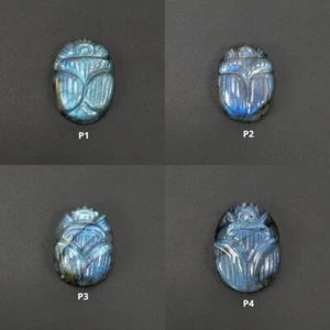 Escarabajos tallados a mano con piedras preciosas de LABRADORITA 100 % naturales sin calefacción para hacer joyas - Imagen 1 de 5