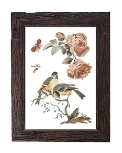 Vintage Blue Great Tit Bird Illustration 5x7 Wall Art Print Botanical Picture - Picture 1 of 2