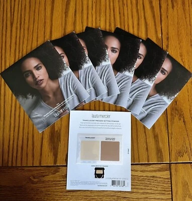 Lot 30X Laura Mercier Translucent Pressed Setting Powder Sample Cards in 2-shade - Image 1 of 3