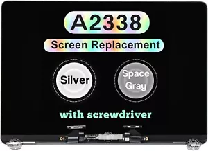 CONJUNTO DE PANTALLA LCD A2338 APPLE MACBOOK PRO 13" (M2, 2022) EMC 8162 Plateado Gris - Imagen 1 de 6