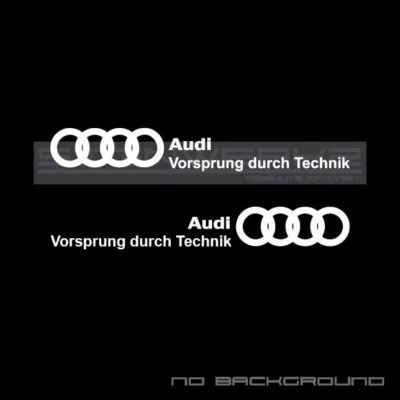 Audi Vorsprung Durch Technik Decal Sticker A4 S4 S3 S5 TTRS RS3 R8 mirrored Pair - Image 1 of 4