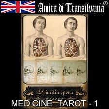Old tarot cards deck anatomy body surgery medicine vintage rare apothecary V1