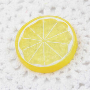 Artificial Lemon Slices Lifelike Plastic Fake Fruit Home Wobble Plate Decor Prop