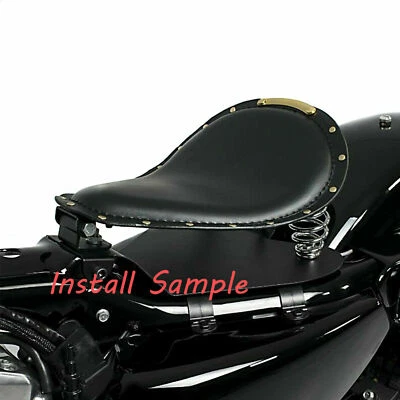 Asiento individual de resorte negro para motocicleta con base para Honda Rebel 250 Kawasaki VN800B Foto 1 de 4