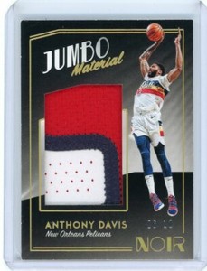 2018-19 Panini Noir Basketball Jumbo Material Gold Patch #JM-ADV Anthony Davis 