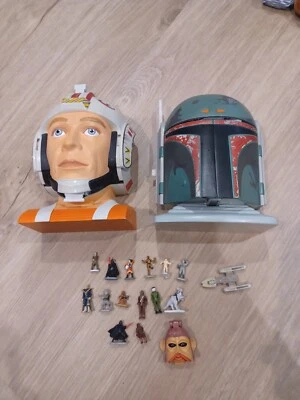 Lot of Star Wars Micro Machines Boba Fett + Luke Skywalker Playsets 15+ Figures  - Image 1 of 4