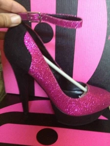 Nuevo en caja Michael Antonio Sexy Tacones Rosa Brillo Gamuza 7,5 - Imagen 1 de 1