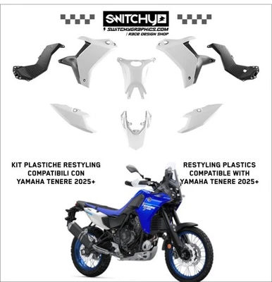 YAMAHA TENERE 700 2025 Kit Plastiche RTECH T7 REVOLUTION  Bianco - Imagen 1 de 4