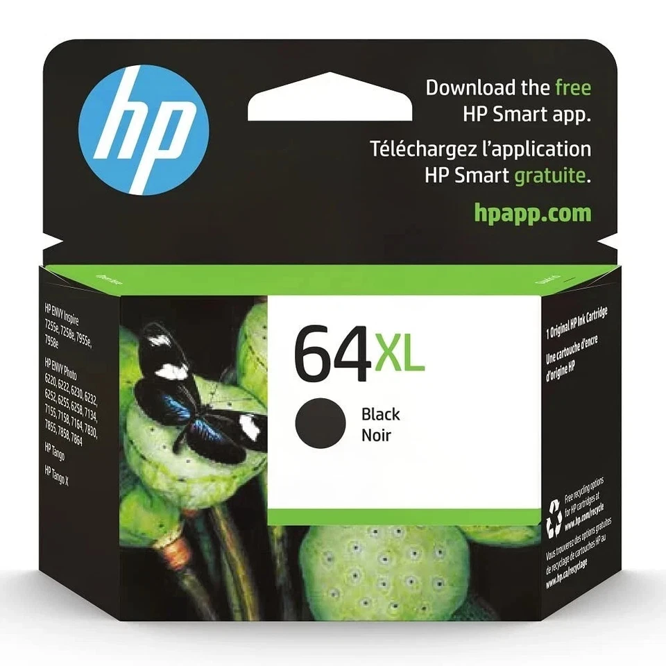 HP 64XL Ink Cartridge Black exp 04/27 - Image 1 of 1
