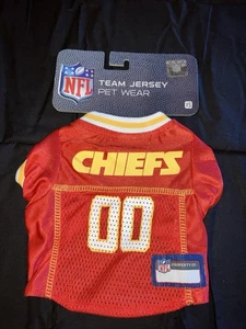 NFL Team Jersey Pet Kansas City Chiefs XS Dog Shirt Football Red Costume - Picture 1 of 3