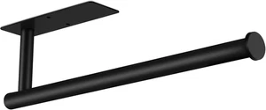 Under Cabinet Paper Towel Holder - Matte Black No Drill Adhesive, Rust-Resistant - Picture 1 of 12