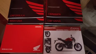 4 x 2017 HONDA CBF125NA 2 x 2017 HONDA MSX125  2 x CB650 ITALIAN OWNERS MANUALS  - Image 1 of 4