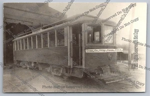 vintage repro? RPPC Connecticut Co Carbarn Waterbury CT Echtfoto Postkarte - Bild 1 von 14