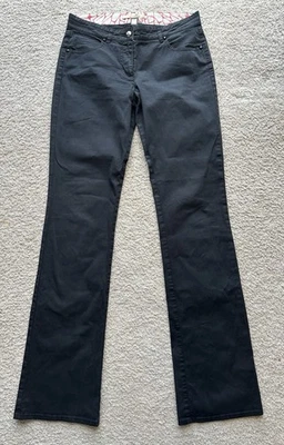 Pantalones negros Roberto Cavalli Class Y2K acampanados bordados para mujer tiro bajo 8 Foto 1 de 4