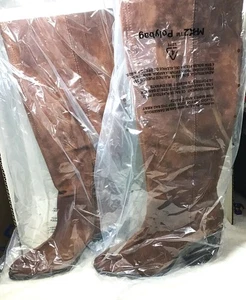 Women's Boots By Naturalizer Saddle Tan Zipper Closure Pull On Knee Suede 8.50 - Picture 1 of 17