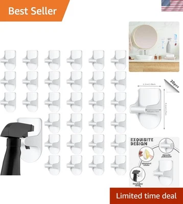 Белые клейкие настенные крючки для организации и хранения распылительных бутылок 4 шт. - Изображение 1 из 4