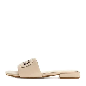 GUESS SANDALO DONNA TARISHA PELLE CREAM GOLD FLOJTAR 125 - Imagen 1 de 5