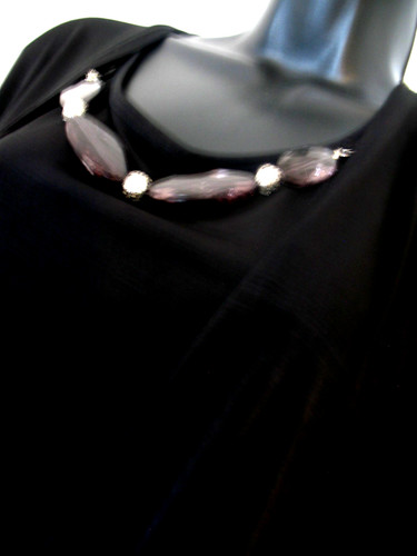 Top tunica ALYX nero con pizzo taglia 3X con collana attaccata.