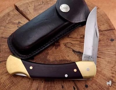 Navaja de bolsillo Schrade Uncle Henry EE. UU. LB7 grande con cierre de colección - con estuche Foto 1 de 4