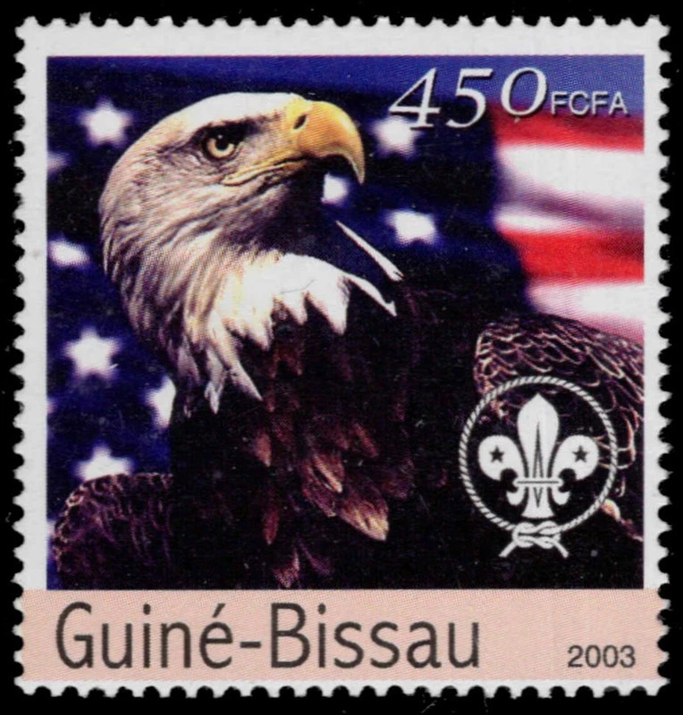 GUINEA BISSAU Mi 2345 - Bald Eagle "Haliaeetus leucocephalus" (pc33557) — 第 1/1 张图片