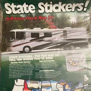 RV State Sticker Travel Map USA Map RV Vinyl Adhesive Decals Travel Record NEW - Picture 1 of 10