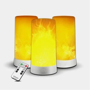 Lámpara de llama LED recargable USB luz efecto llama simulada atmo de fuego realista - Imagen 1 de 21