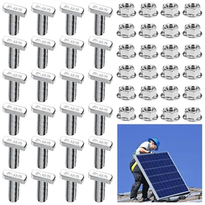 ® 24 Pezzi Viti Testa a Martello M8X20, Bullone a T in Acciaio Inossidabile A2-7 - Foto 1 di 12