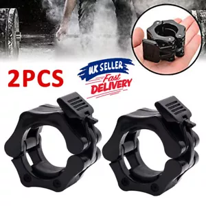 2x 25mm Home Barbell Lock Collar Weight Lifting spinlock Clip Gym Standard Clamp - Picture 1 of 11