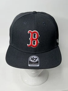 Boston Red Sox Classic Logo Side Patch Navy Blue Mens Snapback Hat '47 Brand NWT - Picture 1 of 12