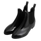 Women Rain Boots Pull On Low Flat Clear Short Jelly Ankle Shoes Rubber Wellies