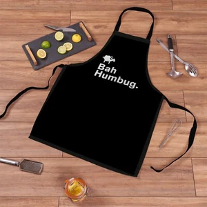 Novelty Christmas Apron, Bah Humbug, Splashproof Cooking Pinafore - Picture 1 of 4