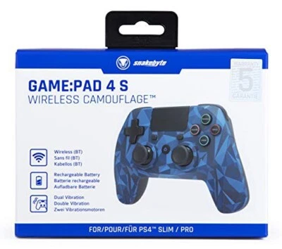 PS4 - Wireless Pad - Game:Pad 4S #blau-camoflage [snakebyte] mit OVP Top Zustand - Bild 1 von 4