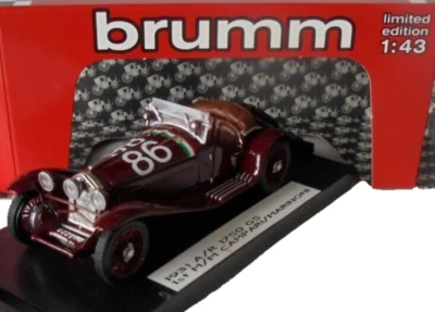 Alfa Romeo 1750 GS 1931 Mille Miglia 1931 1/43 Nuevo Limited Brumm R389B Diecast Foto 1 de 4