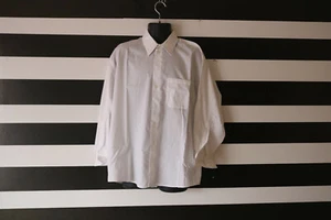Kenneth Cole Reaction Men’s White Shirt Button Up 100% Cotton Size XL 17.5 - Picture 1 of 4
