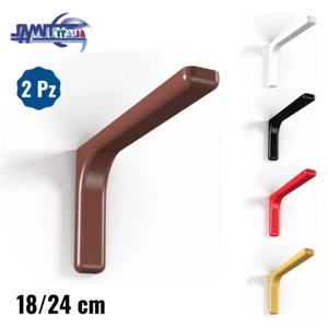 Coppia reggimensola supporto per reggi mensola staffa vari colori 18 - 24 cm  - Foto 1 di 17