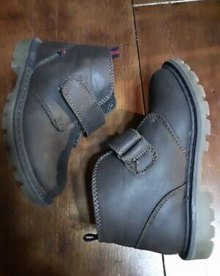 TOMMY HILFIGER МАЛЫШЕЙ МАЛЬЧИКОВ КОРИЧНЕВЫЙ СКОЛЬЖЕНИЯ НА КРЮЧОК И ПЕТЛЯ БОТИЛЬОНЫ ДЕТСКИЙ МАЛЬЧИК 7 - Изображение 1 из 4